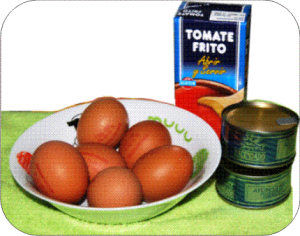 Huevos rellenos de atún ingredientes
