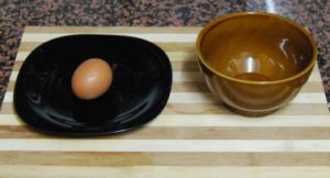 Huevo escalfado con microondas
